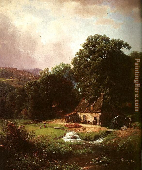 The Old Mill painting - Albert Bierstadt The Old Mill art painting